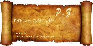Pécs Zénó névjegykártya